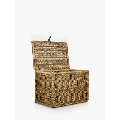 John Lewis Modern Country Woven with Leather Strap, Natural Natural | H51 x L70 x W45.5 cm