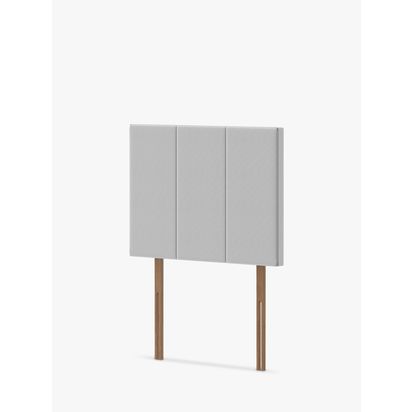 Silentnight Brescia Strutted Headboard, Single Light Grey | H69 x W91 x D9cm