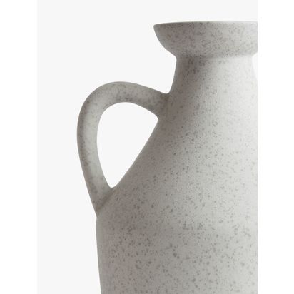 John Lewis Portobello Earthenware Vase with Handles, H23cm, Natural Natural | H23 x W16.5 x D15cm