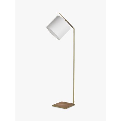 John Lewis + Swoon Mendel Floor Lamp, Brass Metallic Brass | H179 x Dia.44cm