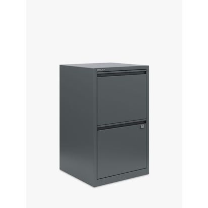 Bisley Home Filer 2 Drawer Filing Cabinet Grey | H67.20 x W41.30 x D40cm