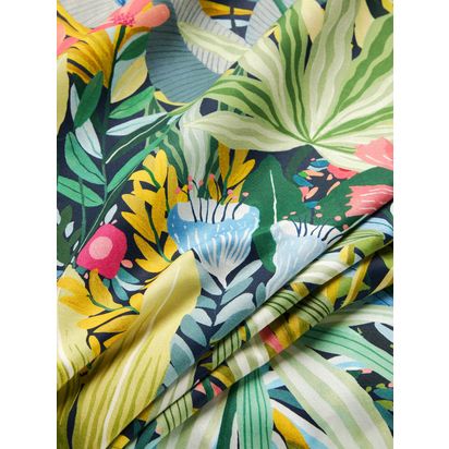 John Lewis Exotic Garden Furnishing Fabric, Dark Night Sky Dark Night Sky | H25 x W25 x D142cm