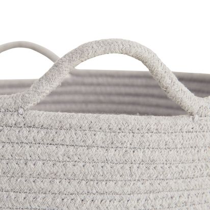Great Little Trading Co Rope Storage Basket Grey | H30 x Dia.30cm