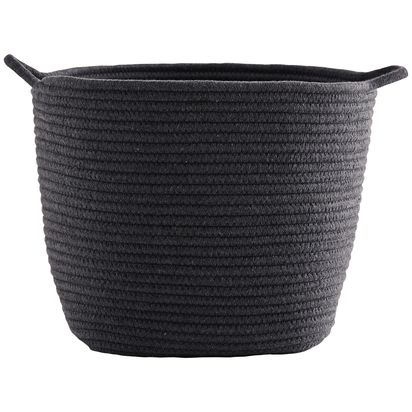 Great Little Trading Co Rope Storage Basket Dark Grey | H30 x Dia.30cm