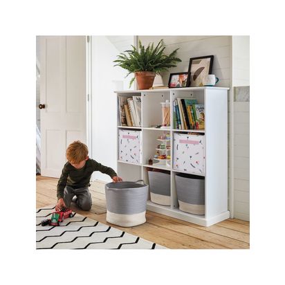Great Little Trading Co Rope Storage Basket Ivory/Grey | H30 x Dia.30cm