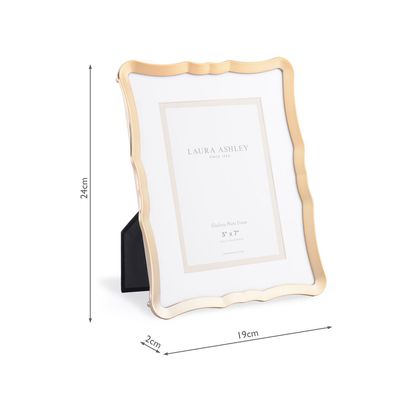 Laura Ashley Glasbury Photo Frame & Mount, Gold Gold | 4 x 6" (10 x 15cm)