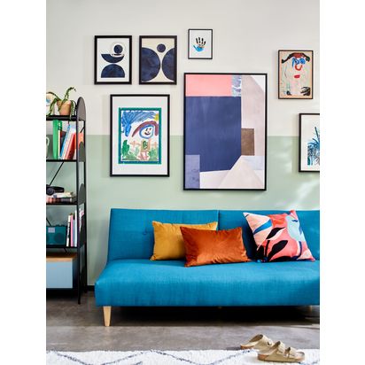 John Lewis 'Inky Blue II' Framed Print & Mount, 43.5 x 33.5cm, Indigo Indigo | H43.5 x W33.5 x D3cm