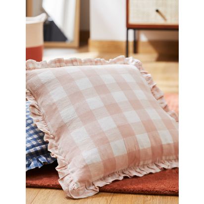 John Lewis Gingham Check Cushion Plaster | 45 x 45cm