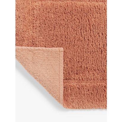 John Lewis Micro-Fresh Deep Pile Bath Mat Raw Sienna | H2 x W45 x D55cm