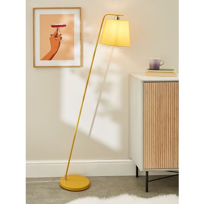 John Lewis Harry Floor Lamp Mustard | H146 x W25 x D53.20cm