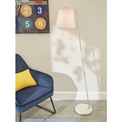 John Lewis Harry Floor Lamp Putty | H146 x W25 x D53.20cm