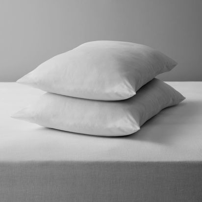 John Lewis Microfibre Standard Pillow Pair, Soft (1) White | H45 x W75 x D100cm