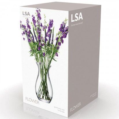 LSA International Flower Grand Posy Vase, H32cm, Clear Clear | Height: 32cm