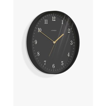 Jones Clocks Mag Analogue Wall Clock, 35cm, Grey Grey | D4.3 x Dia.35.5cm