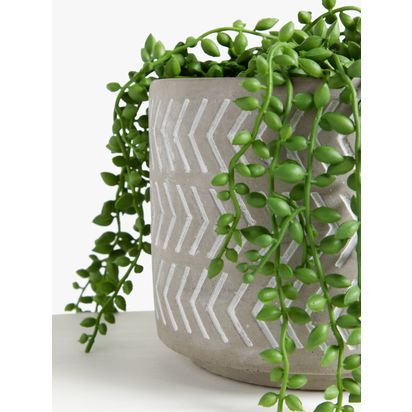 John Lewis Artificial Nickels in Grey Pot Multi | H17.8 x W33 x D17.8cm