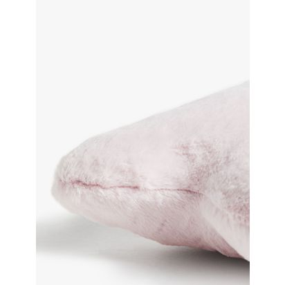 little home at John Lewis Olivia Faux Fur Star Cushion, Ash Rose Ash Rose | H40 x W40 x D13cm