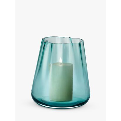 LSA International Lagoon Vase/Lantern, H18.5cm Green | H18.6 x Dia.17.2cm