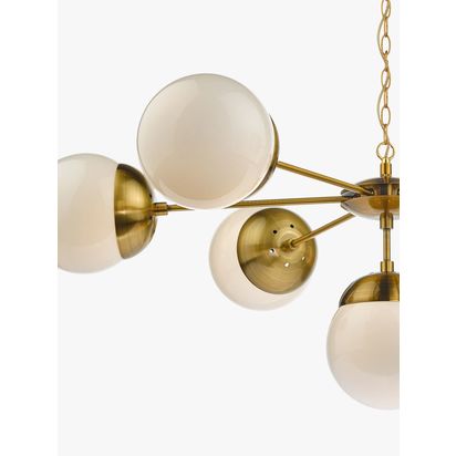 Där Bombazine Multi Armed Ceiling Light, Brass Brass