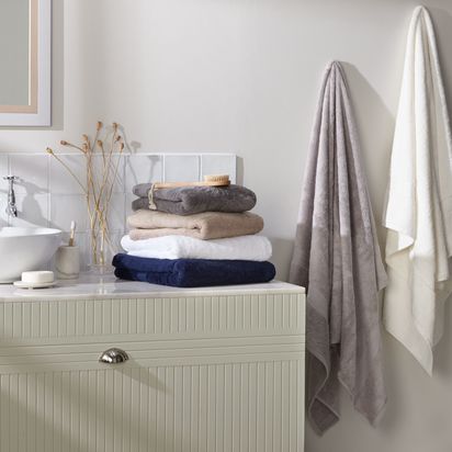 John Lewis White Marble Bathroom Tumbler White | H10 x Dia.7.5cm