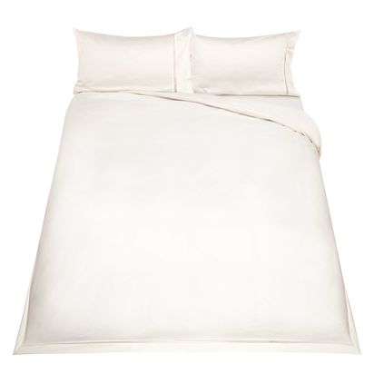 John Lewis Garda Egyptian Cotton Sateen Bedding, 400 Thread Count Cream | H260.00cm * W220.00cm