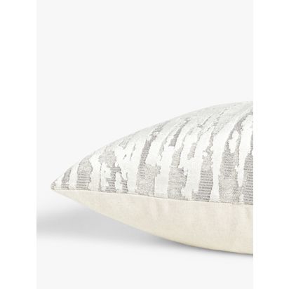 John Lewis Husk Velvet Cushion Silver Grey | 60 x 40cm