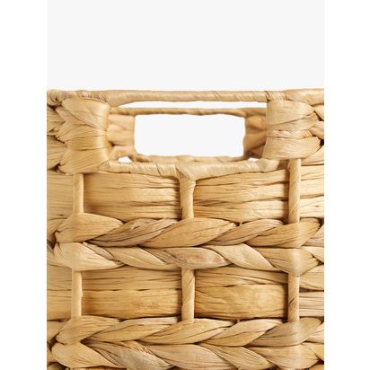 John Lewis ANYDAY Water Hyacinth Storage Basket Natural | H15 x W30 x D15cm