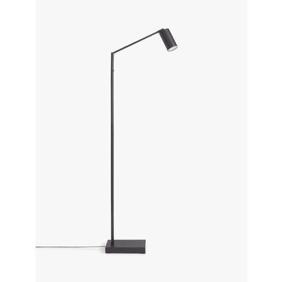 John Lewis Spot LED Floor Lamp, Black Black | H127 x W43.8 x D16.5cm