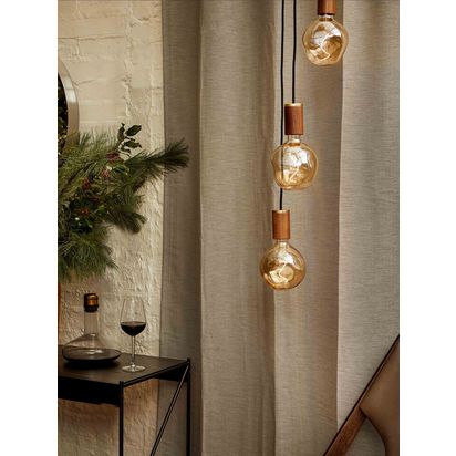 Tala Voronoi I 2W ES LED Dimmable Bulb, Clear Clear / Gold | H17.5 x Dia. 12.5cm