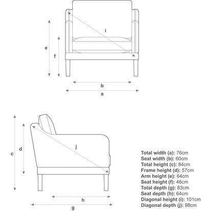 John Lewis ANYDAY Sweep Armchair, Light Leg Saga Grey | H84 x W76 x D80cm