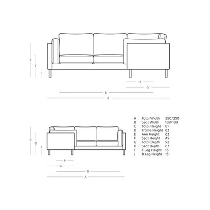 Swoon Munich 5 Seater Corner Sofa, Dark Leg Biscuit Velvet | H81 x W244 x D244cm