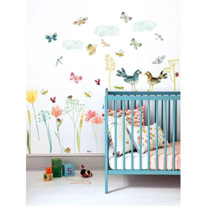 Villa Nova Meadow Wall Stickers, Multi, W576/01 Multi