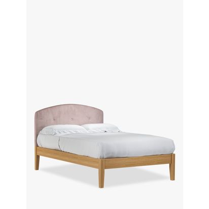 John Lewis Grace Kitami Bed Frame, Small Double Deep Velvet Heather | Small Double