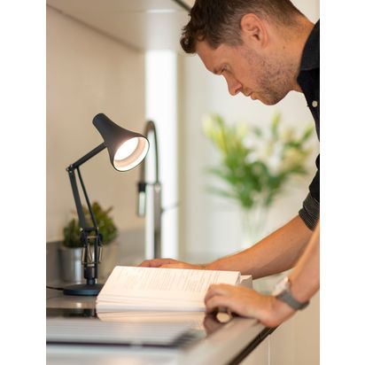 Anglepoise 90 Mini Mini LED Desk Lamp Blue | H40 x W12 x D17.7cm