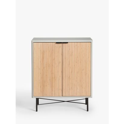 John Lewis ANYDAY Ridge Storage Cabinet Grey | H91 x W76 x D35cm