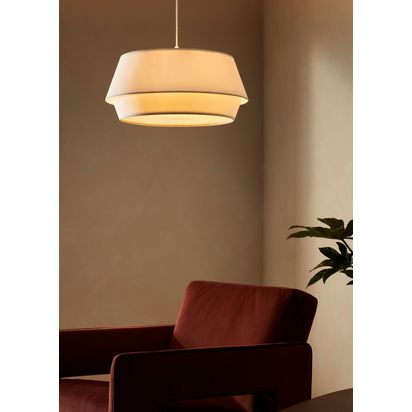 John Lewis Lisbeth Easy-to-Fit Ceiling Shade White | H22 x W50 x D50cm