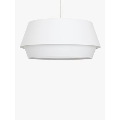 John Lewis Lisbeth Easy-to-Fit Ceiling Shade White | H22 x W50 x D50cm