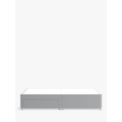 Silentnight 2 Drawer Divan Base, King Size Light Grey | L200 x W150 x H38cm