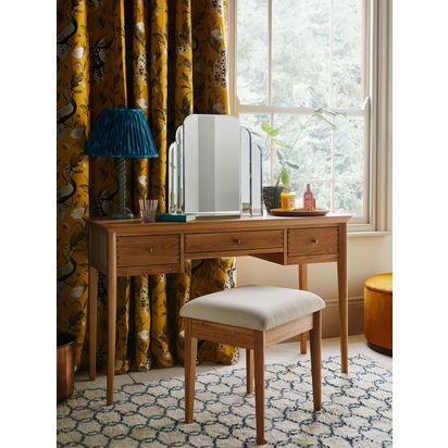 John Lewis Deco Table Mirror, 50 x 55cm, Clear Clear | H50 x W55 x D1.5cm