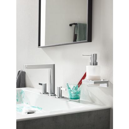 Hansgrohe AddStoris Wall-Mounted Soap Dispenser Chrome | H15.8 x W8.1 x D11.8cm