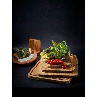 Cole & Mason Barkway Acacia Wood Chopping Board Natural | H2 x W27 x D46cm
