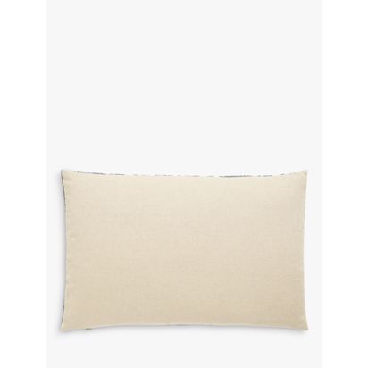 John Lewis Husk Velvet Cushion Blue | L40 x W60cm