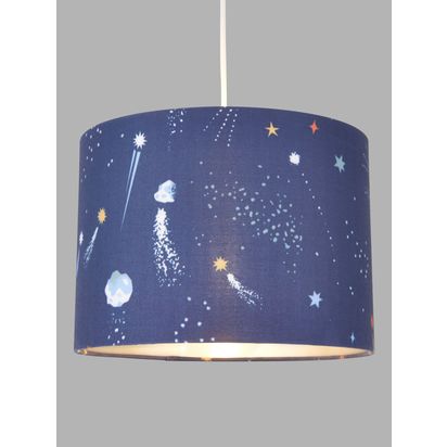 John Lewis Rockets Lamp & Ceiling Shade Blue | H18 x Dia.25cm