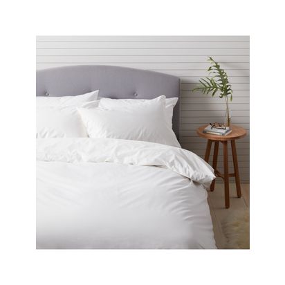 John Lewis Pure Cotton Percale Bedding White | H19.00cm * W26.50cm * D15.00cm