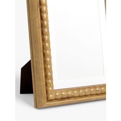 John Lewis Step Edge Wood-Effect Photo Frame & Mount, Natural Natural | 23.5 x 28.5 x 2.71cm