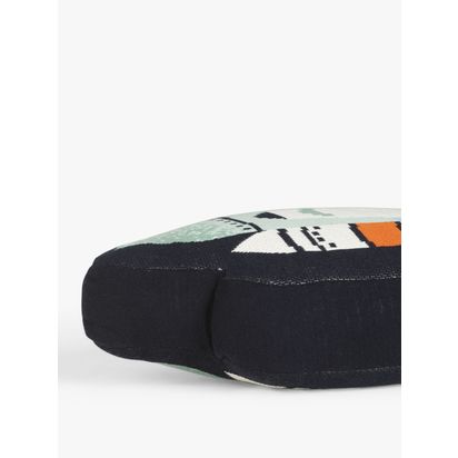 John Lewis Rocket Shaped Cushion Blue | L43 x W30 x D7cm