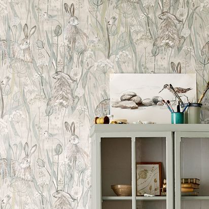 Sanderson Dune Hares Wallpaper, DEBB216518 Debb216518 | L10.05 x W69cm