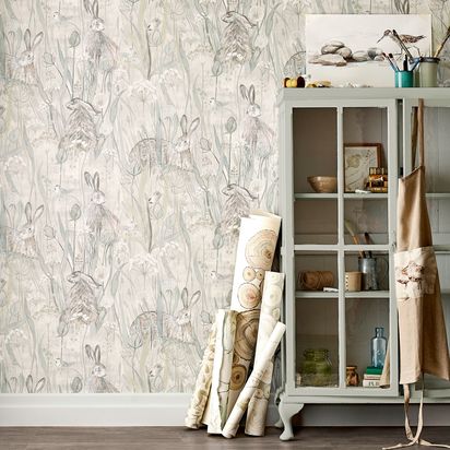Sanderson Dune Hares Wallpaper, DEBB216518 Debb216518 | L10.05 x W69cm