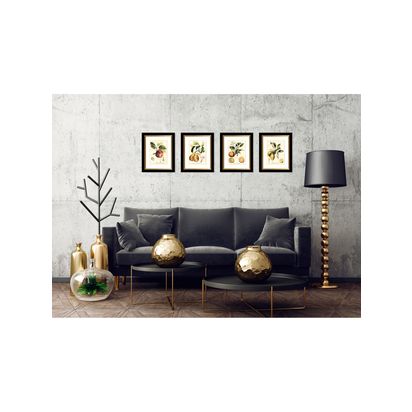 John Lewis 'Tuscan Fruit' Framed Prints & Mounts, Set of 4, 36.5 x 30.5cm, Orange/Multi Orange/Multi | H36.5 x W30.5 x D3cm