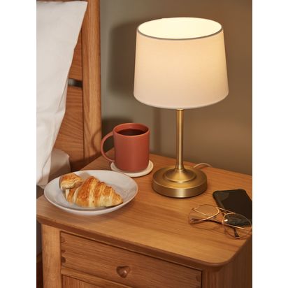 John Lewis Isabel Touch Table Lamp Brass | H37.5 x Dia.21cm