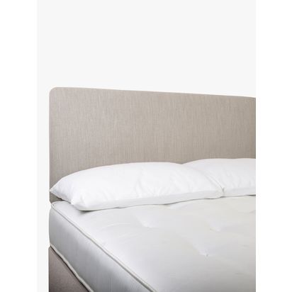 John Lewis Sonning Upholstered Headboard, King Size Cotton Effect Beige | H61 x W150 x D4cm
